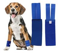 KIMISS Protecteur de Genou pour Chien: 2 Pièces/Ensemble Bleu Polyester Coton Protège-Poignet pour Animaux de Compagnie Protecteur de Genou Blessure Chirurgicale Soins de Rééducation de la Jambe