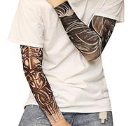 KIMISS Protection Solaire Manches d' de Tatouage Temporaire Chauffe-Bras Extérieur Faux Tatouage Bras Manchon-Unique Faux Manchon (TS-155)