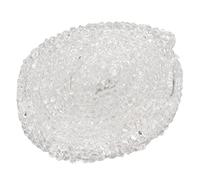 KIMISS R Stone String 5 Yards de Long 0,4 Pouce de Large Ruban de Cristal Blanc Transparent, Adhésif à Chaud pour le Décor de Fête de Mariage Bricolage