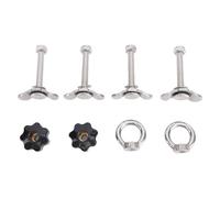 KIMISS Raccord à écrou fileté à Double écrou pour Rail en L Raccords à Goujons Filetés pour Rail en L Boulons de Montage D'arrimage 5 500 LBS en Acier Inoxydable avec M8 X 60 Mm pour Le