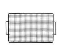 KIMISS Rack de Barbecue Antiadhésif en Fer Portable - 44,5x25,5 Cm de Grille de Barbecue Net pour Les Fêtes en Plein Air, Le Camping et Les Pique-niques