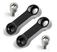 KIMISS Rallonges de Rétroviseurs en Aluminium Noir pour une visibilité et une sécurité Améliorées sur les Motos à Filetage inversé Standard M10 10 Mm de Diamètre