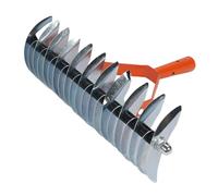 KIMISS Râteau à Chaume, Déchaumeur à Gazon avec Poignée Ergonomique à 3 Sections Conçue pour Un Toilettage Efficace de l'herbe et Un Enlèvement du Chaume