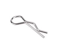 KIMISS Rc Body Clips Rc Car Clips Argent Inoxydable Fer 50 Pcs Rc Sories R Type Body Clip Pin pour 1 10 1 12 1 16 Échelle Télécommande Voiture Shell