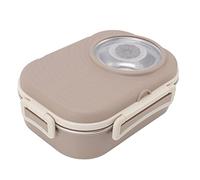 KIMISS Récipients Thermiques à Double Couche en Acier Inoxydable de 1450 Ml Adaptés à la Boîte à Lunch avec Compartiment pour étudiants - Forme d'appareil Photo étanche, Amovible et Tendance (Café)