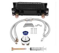 KIMISS Refroidisseur D'huile Moto Kit de Radiateur de Refroidisseur D'huile Moteur Pour CB CG 100CC-250CC(65ML-Noir)