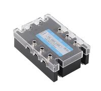 KIMISS Relais à Semi-conducteurs triphasé SSR-3 D4860 60A DC/AC 480V pour le Contrôle d'automatisation Industrielle avec Indicateur LED et Couvercle de Protection