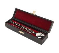 KIMISS Réplique de Clarinette Miniature avec Support et étui, 6,3 Pouces, Modèle d'instrument de Musique pour Maison de Poupée, Décoration pour la Maison ou le Bureau