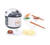 KIMISS Riz Cooker Toy - Simulation Appliance de Cuisine Ensemble pour la Voix, Les Couleurs Vives et Les Outils de Cuisson Complets pour Faire Semblant de (Grey)