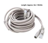 KIMISS RJ45 Cat 5 Réseau Ethernet Câble de raccordement + Câble Ethernet CCTV DC 5M / 10M / 15M / 20 mètres pour caméras IP Système NVR 10Mbps /100Mbps(5M)