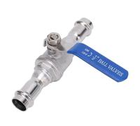 KIMISS Robinet à Bille en Acier Inoxydable 304 1/2" DN15 pour Applications d'eau et de Gaz - Connexion à Double Pression, Performances Robustes