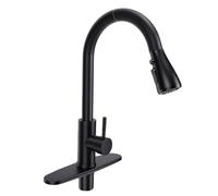 KIMISS Robinet de Cuisine avec Pulvérisateur Extractible, Robinet D'évier de Cuisine Extractible en Acier Inoxydable avec 3 Modes de Pulvérisation, 1,8 GPM, Rotation à 360° pour