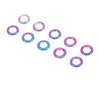 KIMISS Rondelles de Boulons M5 10 Pièces - Joints à Vis en Alliage de Titane pour Le Cyclisme en Montagne, Prévention de la Rouille, Légers et Résistants à la Corrosion