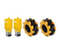 KIMISS Roue Mecanum pour Moteur à Engrenages TT, Pièces de Voiture Robot Intelligent, 48mm, Composants de Jouets pour Mouvement Multidirectionnel