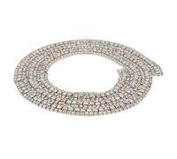 KIMISS Rouleau d'enveloppe de Maille Dorée de Ruban de pour les Décorations de Mariage, Ruban de Cristal étincelant à 3 Rangées pour l'artisanat et le Style d'événements (Argent AB)