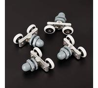 KIMISS Rouleaux de Porte de Douche Universels 23 Mm - Double Jeu de Roues Coulissantes Durables pour Portes en Verre de Salle de Bain - Fonctionnement Ultra Silencieux et Fluide (23mm)