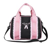 KIMISS Sac de Danse pour Filles - Fourre-Tout de Ballet pour Enfants avec Design Personnalisable - Sac de Ballet brodé élégant pour Toutes Les Activités de Danse (Black)