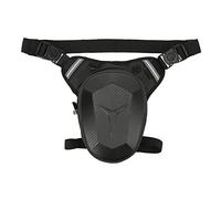 KIMISS Sac de Jambe Tombant pour Moto, Bande Réfléchissante, Sac de Taille Résistant à l'eau pour Randonnée en Plein Air Voyage Pêche (Fibre de Carbone)