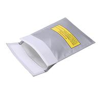 KIMISS Sac de Rangement pour Batterie RC Lipo Ignifuge 18 X 23 Cm - Sac de Protection Lipo Antidéflagrant pour le Chargement et le Stockage en Toute sécurité des Batteries d'aéromodélisme (SILVER)