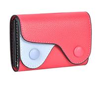 KIMISS Sac de Voiture Anti-vol en Cuir PU Portable avec Blocage pour Cartes de Crédit Cash Id Organizer Fomen Men Apricot (Rouge)