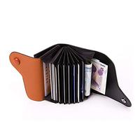 KIMISS Sac de Voiture Anti-vol en Cuir PU Portable avec Blocage pour Cartes de Crédit Cash Id Organizer Fomen Men Apricot (Abricot)