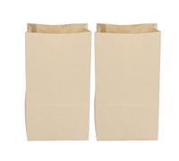 KIMISS Sacs en Papier Kraft Résistant à la Graisse pour Aliments, Sacs d'épicerie Marron Jetables, Idéaux pour Les Sandwichs, Les Pâtisseries et Les Plats à Emporter, 100 Pièces (240x130x80mm)