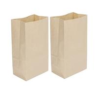 KIMISS Sacs en Papier Kraft Résistant à la Graisse pour Aliments, Sacs d'épicerie Marron Jetables, Idéaux pour Les Sandwichs, Les Pâtisseries et Les Plats à Emporter, 100 Pièces (215x120x70mm)