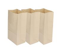 KIMISS Sacs en Papier Kraft Résistant à la Graisse pour Aliments, Sacs d'épicerie Marron Jetables, Idéaux pour Les Sandwichs, Les Pâtisseries et Les Plats à Emporter, 100 Pièces (180x90x55mm)