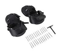 KIMISS Sandales de Sandales de Spike de Jardin 1 Paire - PU Lawn Aerator Chaussures pour la santé Efficace de la Cour et du Jardin, Black Garden Accessoire