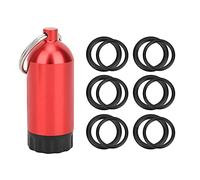 KIMISS Scuba O Ring Holder Scuba Viton O Ring Kit Plongée Cylindre Valve Bague D'étanchéité Joints Toriques Mini Cylindre Bouteille De Stockage Ou Mt02 (Argent) (Rouge)