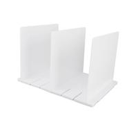 KIMISS Séparateurs d'étagères de Placard Réglables pour Sac à Main, Livres et Vaisselle - Organisateur d'étagères en Plastique Transparent à Assemblage Facile (3 Planches de séparation)