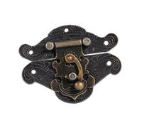 KIMISS Serrure à Loquet Décorative en Laiton Antique pour Boîtes à Bijoux en Bois, Cadenas de Poitrine Vintage avec Vis, Alliage de Zinc Rétro, Petits Styles Disponibles (#3)