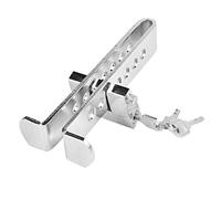 KIMISS Serrure D'embrayage, 7 Trous de Verrouillage de la Pédale de Frein D'embrayage en Acier Inoxydable de Voiture Verrouillage du Volant Sécurité Automatique Dispositif Antivol