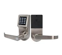 KIMISS Serrure électronique à Mot de Passe à Induction, Serrure de Porte Numérique Intelligente avec Carte IC, Mot de Passe et Accès par clé pour une Entrée de sécurité Améliorée