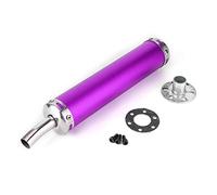 KIMISS silencieux d'échappement en acier inoxydable, silencieux d'échappement en acier inoxydable 20mm / 0.8in pièces modifiées pour temps(violet)