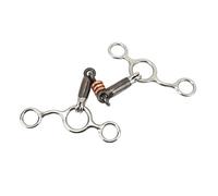 KIMISS Snaffle d'anneau de Bâillon à Chevaux - Acier Inoxydable et Laiton 145 Mm de Porte-parole pour un équipement d'entraînement à Cheval Efficace