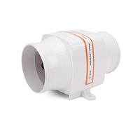 KIMISS Souffleur d'air de Cale Haute Performance 4 Pouces 270CFM, électrique en Ligne, étanche, Blanc, pour Bateau Marin, Fonctionnement Silencieux, DC 24V