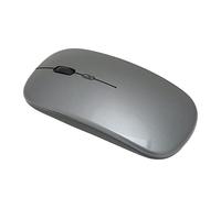KIMISS Souris de Jeu sans Fil 2.4G, Rechargeable par USB, Silencieuse, pour Ordinateur Portable et PC, 1600DPI, avec Rétro-éclairage coloré (Gris foncé)