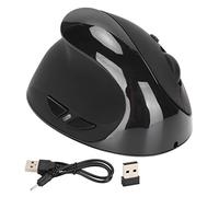 KIMISS Souris Ergonomique Gaucher Gauche 2,4 G de Souris Verticale sans Fil avec Adaptateur USB - PC de Rechargeable, Utilisateurs DPI Gauchers (Black)