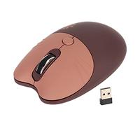 KIMISS Souris sans Fil Chat Mignon, Silencieuse, Mignonne, 2,4 G, Réglable, 3 Niveaux DPI, Conception Portable pour Ordinateur Portable et Ordinateur M3 avec Récepteur USB Muet (Café)