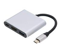 KIMISS Station d'accueil 3 en 1 Type-C, Adaptateur Type-C vers avec Hub USB 3.0 pour Vidéo 4K UHD, Chargement et Transfert de Données - Conception en Alliage d'aluminium