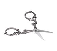 KIMISS Style Européen Vintage, Ciseaux Rétro en Acier Inoxydable en Forme de Gourde à Coudre Fleur Prune Petits Outils de Coupe de Broderie Ciseaux sur Mesure Travail Artisanal (Gris argent)