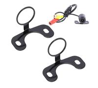 KIMISS Support de Caméra de Recul Support de Caméra Arrière de de Recul de Voiture Universel Réglable en Acier Inoxydable 304 Trous de Vis de 13 Mm avec Adhésif pour (Petite Monture Papillon)