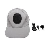 KIMISS Support de Caméra pour Casquette, Support de Caméra Sport pour Casquette, Léger, en Tissu et Plastique, Enregistrement Extérieur pour One X X2 X3 X4 (White)