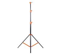 KIMISS Support de Lumière à Coussin d'air de 9,2 Pieds, Trois Sections en Aluminium avec Bouton de Verrouillage Rapide, Vis de 1/4 Pouces et 3/8 Pouces pour Flash (Orange)