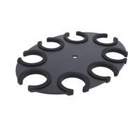 KIMISS Support de Microphone 8 Trous en Alliage D'aluminium en Silicone Souple Multi-support de Micro Plateau Organisateur pour Microphones Filaires Dynamiques sans Fil Portables