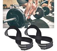 KIMISS Support de Poignet avancé Figure 8 Sangles de Levage de Poids Sangle de Poignet Dead Lift pour Tractions Barre Horizontale Powerlifting Gym Fitness Équipement de Musculation (M)