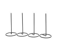 KIMISS Support de Reçus Stabber Spike - 4 Pièces Support de Reçus en Fer Durable avec Conception Détachable pour les Restaurants, Pic de Ticket Compact avec Couvercle en Caoutchouc