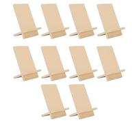 KIMISS Support de Téléphone en Bois Support de Téléphone en Bois de Portable en de Smartphone en Base de Bureau Portable Inachevée Détachable avec (Modèle 7 10PCS)
