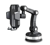 KIMISS Support de Téléphone Portable à Clip Mains Libres pour Pare-Brise de Tableau de Bord Support de Téléphone Portable Rotatif à Super Absorption pour Lucarne de Voiture (A)